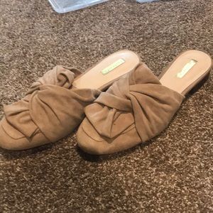 Never worn Louise et Cie suede slides